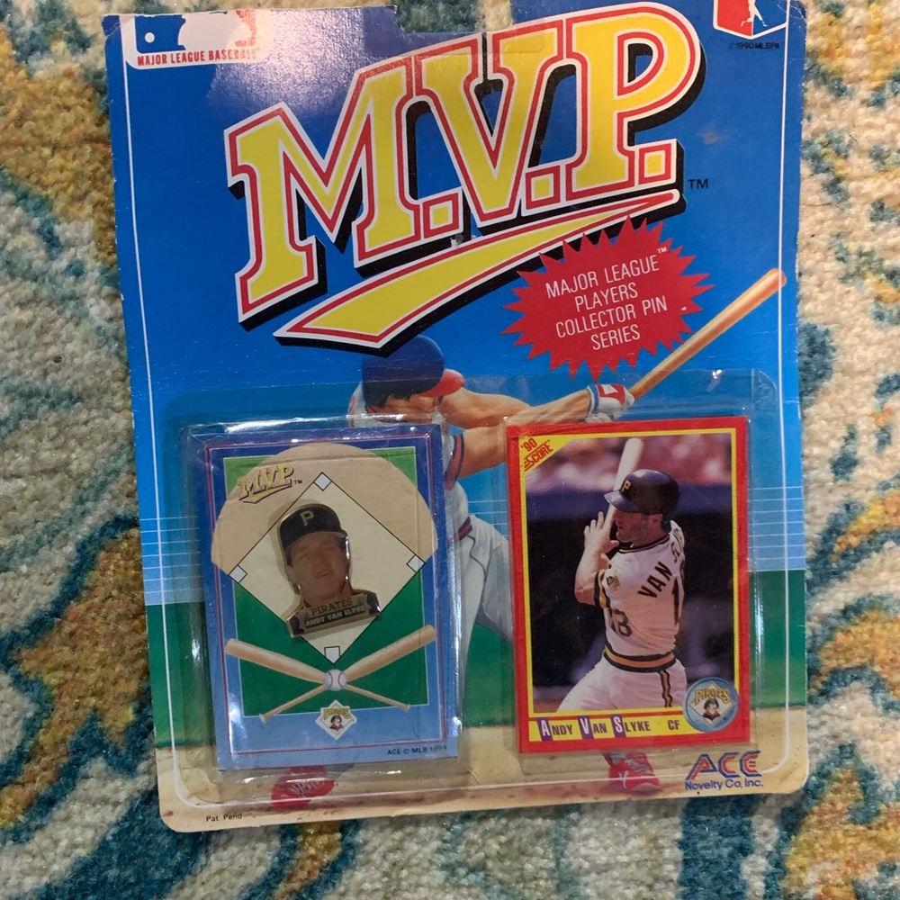 Vintage MVP Andy Van Syke Baseball Cards + Pin